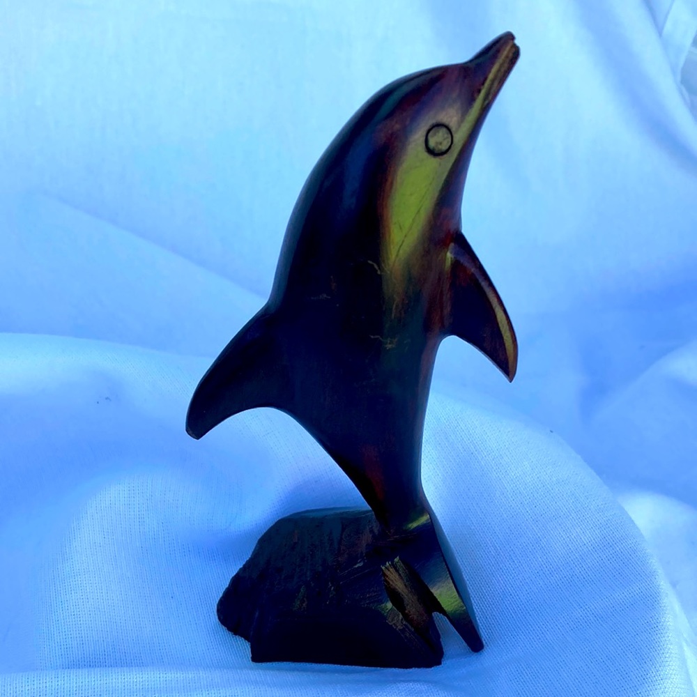 Hand Carved Ironwood Dolphin